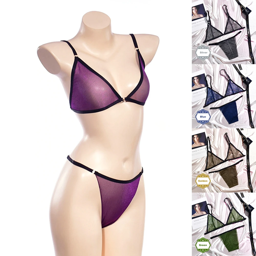See Through Mesh Bra Panties Sets Women Unlined Thin Sheer Bikini Underwear Lingerie Set Transparent Swimsuit Party Clubwear
See Through Mesh Bra Panties Sets Women Unlined Thin Sheer Bikini Underwear Lingerie Set Transparent Swimsuit Party Clubwear