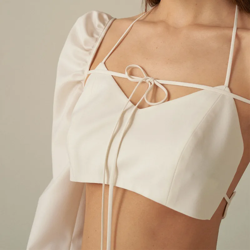 Cross Before Selling Like Hot Tie Belt Wrap Chest Short Paragraph Show Navel Small Condole Belt Sexy Live Sleeve Long Sleeve
Cross Before Selling Like Hot Tie Belt Wrap Chest Short Paragraph Show Navel Small Condole Belt Sexy Live Sleeve Long Sleeve
