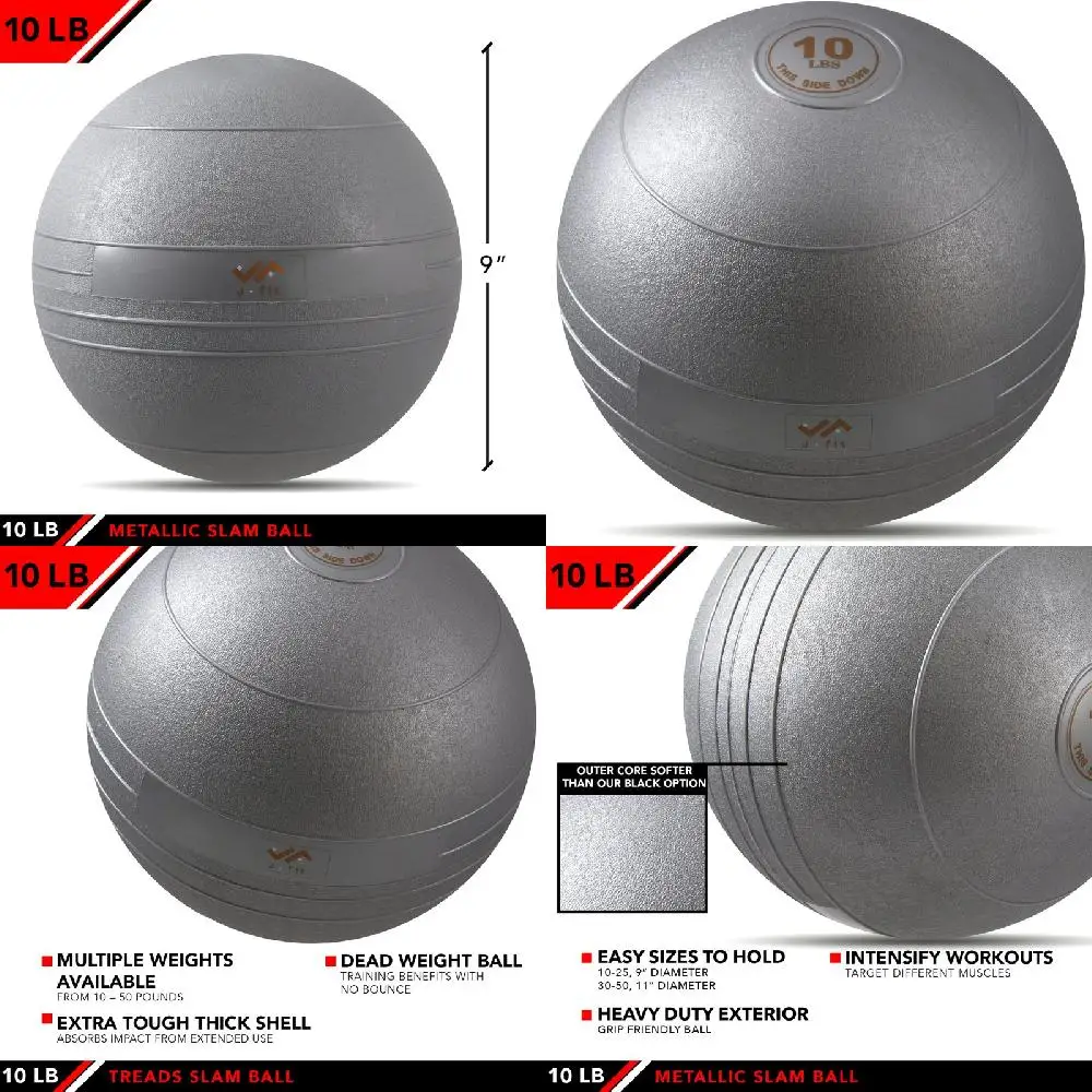 Stunning 10LB Silver Slam Ball - Perfect for Enhancing Exercise & Fitness Training Routines
Stunning 10LB Silver Slam Ball - Perfect for Enhancing Exercise & Fitness Training Routines