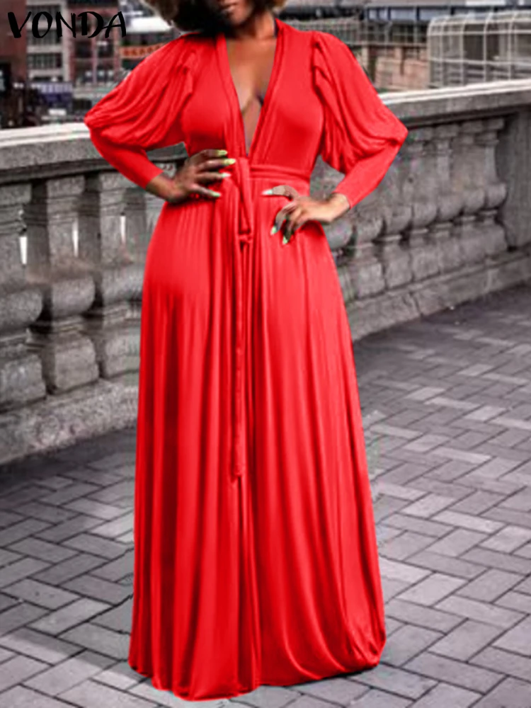 Party Dress For Women VONDA Robes 2022 Summer Spring V Neck Long Lantern Sleeve Satin Slik Vestidos Oversize Holiday Sundress
Party Dress For Women VONDA Robes 2022 Summer Spring V Neck Long Lantern Sleeve Satin Slik Vestidos Oversize Holiday Sundress