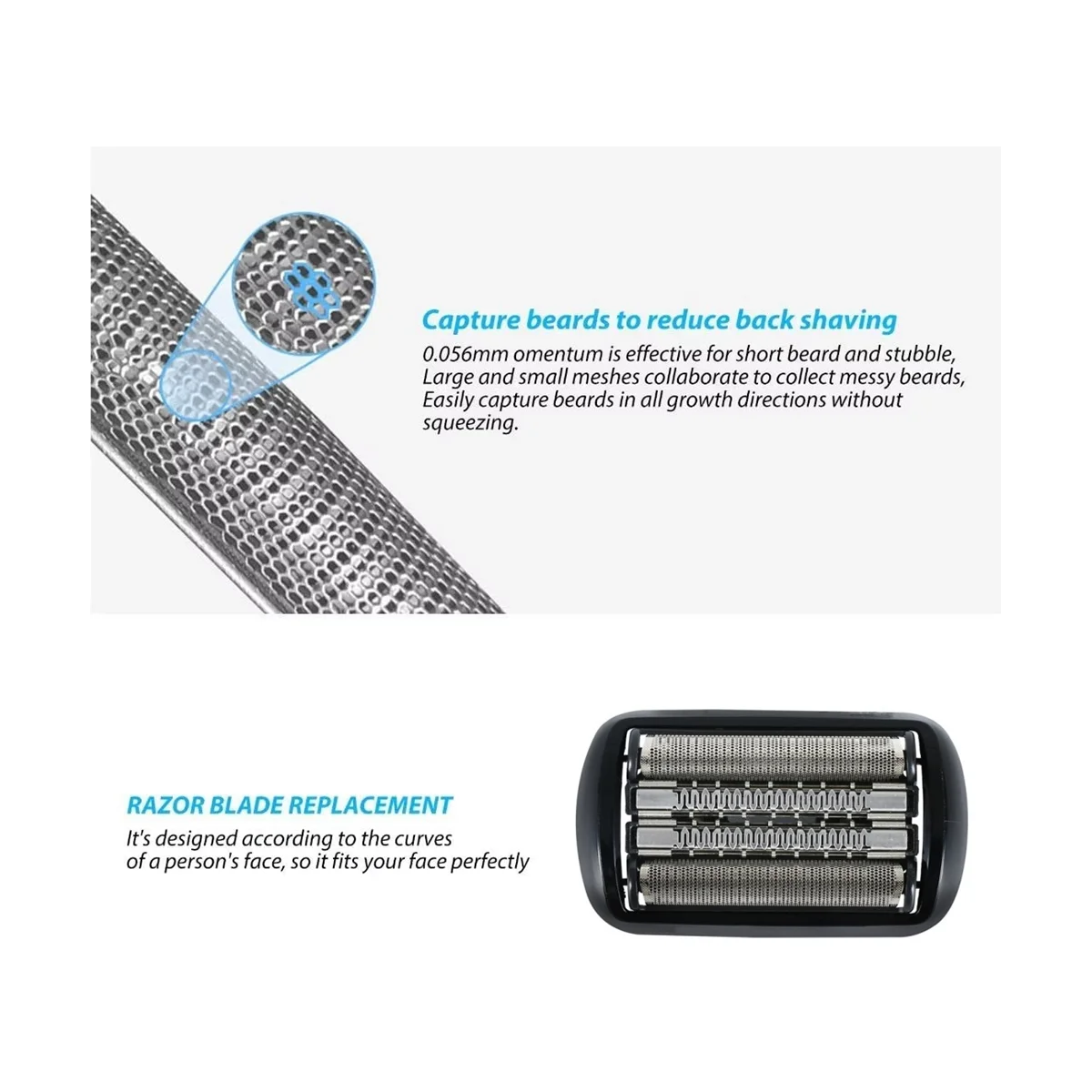 92B 90B Replacement Shaver Replacement Head for Braun Series 9 Electric Razors 9290Cc, 9291Cc, 9370Cc, 9293S, 9385Cc
92B 90B Replacement Shaver Replacement Head for Braun Series 9 Electric Razors 9290Cc, 9291Cc, 9370Cc, 9293S, 9385Cc