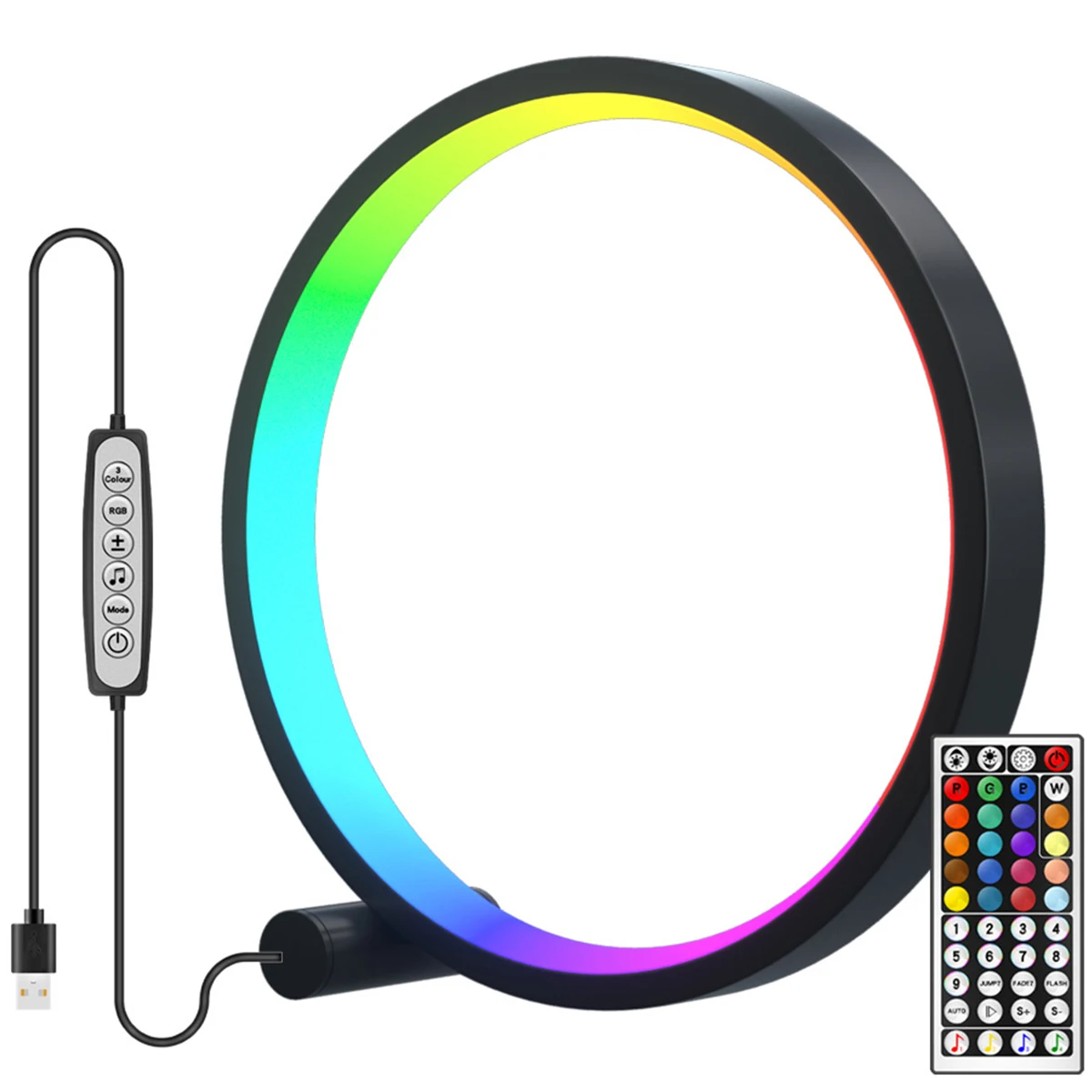 153LED Table Lamp 300LM RGB Dimmable Neon Desk Lamp with Remote Control USB Powered Colorful Photographic Lamp with Music Mode
153LED Table Lamp 300LM RGB Dimmable Neon Desk Lamp with Remote Control USB Powered Colorful Photographic Lamp with Music Mode