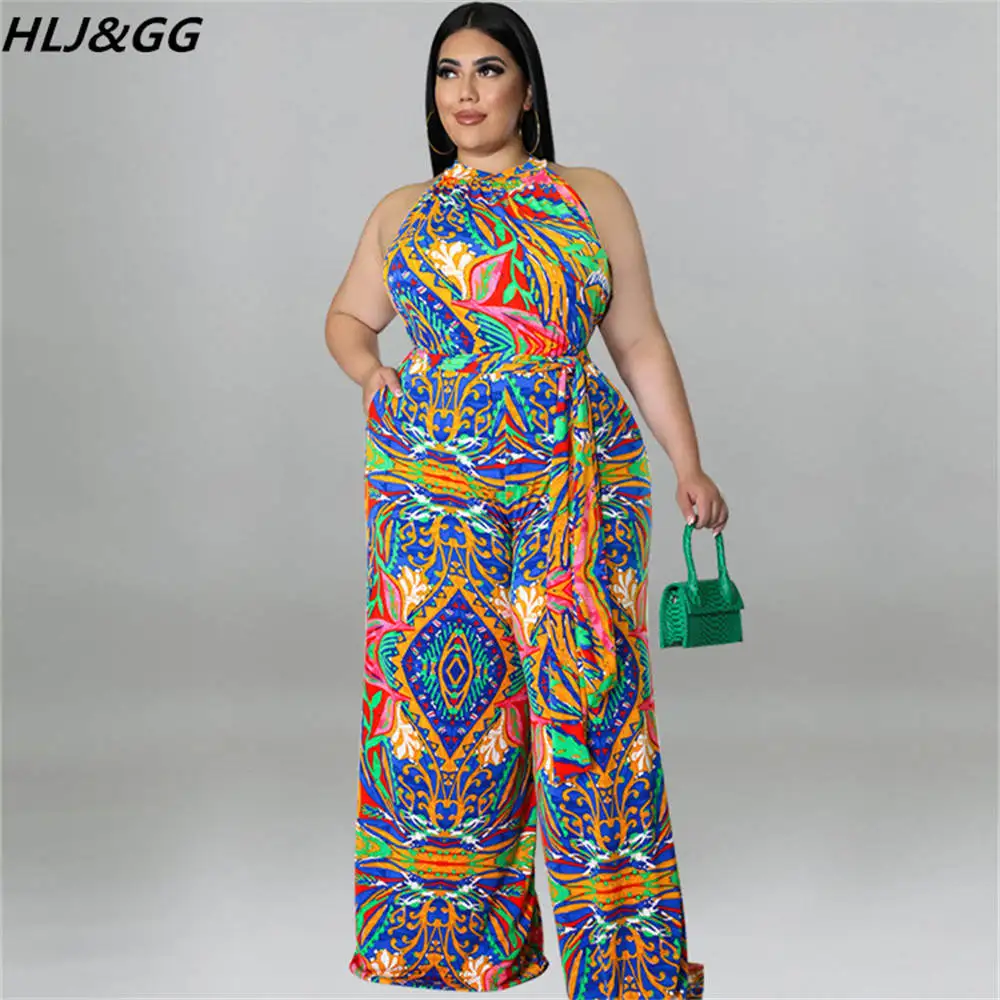 HLJ&GG Fashion Halter Neck African Retro Print Jumpsuits Women Fashion Streetwear Sleeveless Wide Leg Pants Playsuits Clothing
HLJ&GG Fashion Halter Neck African Retro Print Jumpsuits Women Fashion Streetwear Sleeveless Wide Leg Pants Playsuits Clothing