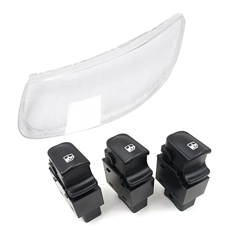 2 Set Car Accessories: 1 Pcs Car Clear Lens Shell Cover Front Headlight Cover & 1 Set Power Window Switch Buttons
2 Set Car Accessories: 1 Pcs Car Clear Lens Shell Cover Front Headlight Cover & 1 Set Power Window Switch Buttons