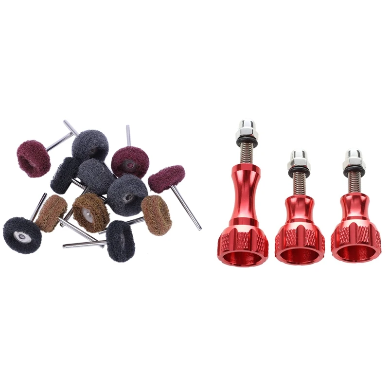 RISE-12 Pcs Polish Wheel Buffer Abrasive Brush Head & 3X Aluminium Alloy Knob Thumb Screw For Gopro Hero 5 4 3 Red
RISE-12 Pcs Polish Wheel Buffer Abrasive Brush Head & 3X Aluminium Alloy Knob Thumb Screw For Gopro Hero 5 4 3 Red