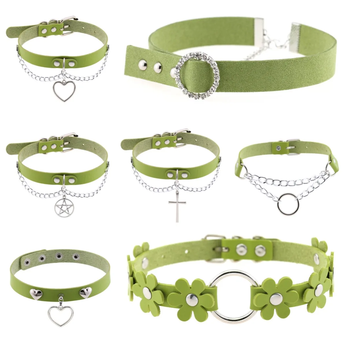 Green Gothic Choker Charm Stainless Steel Chain Sexy Collar Necklaces for Women Goth Leather Harajuku Egirl Slave Punk Jewelry
Green Gothic Choker Charm Stainless Steel Chain Sexy Collar Necklaces for Women Goth Leather Harajuku Egirl Slave Punk Jewelry