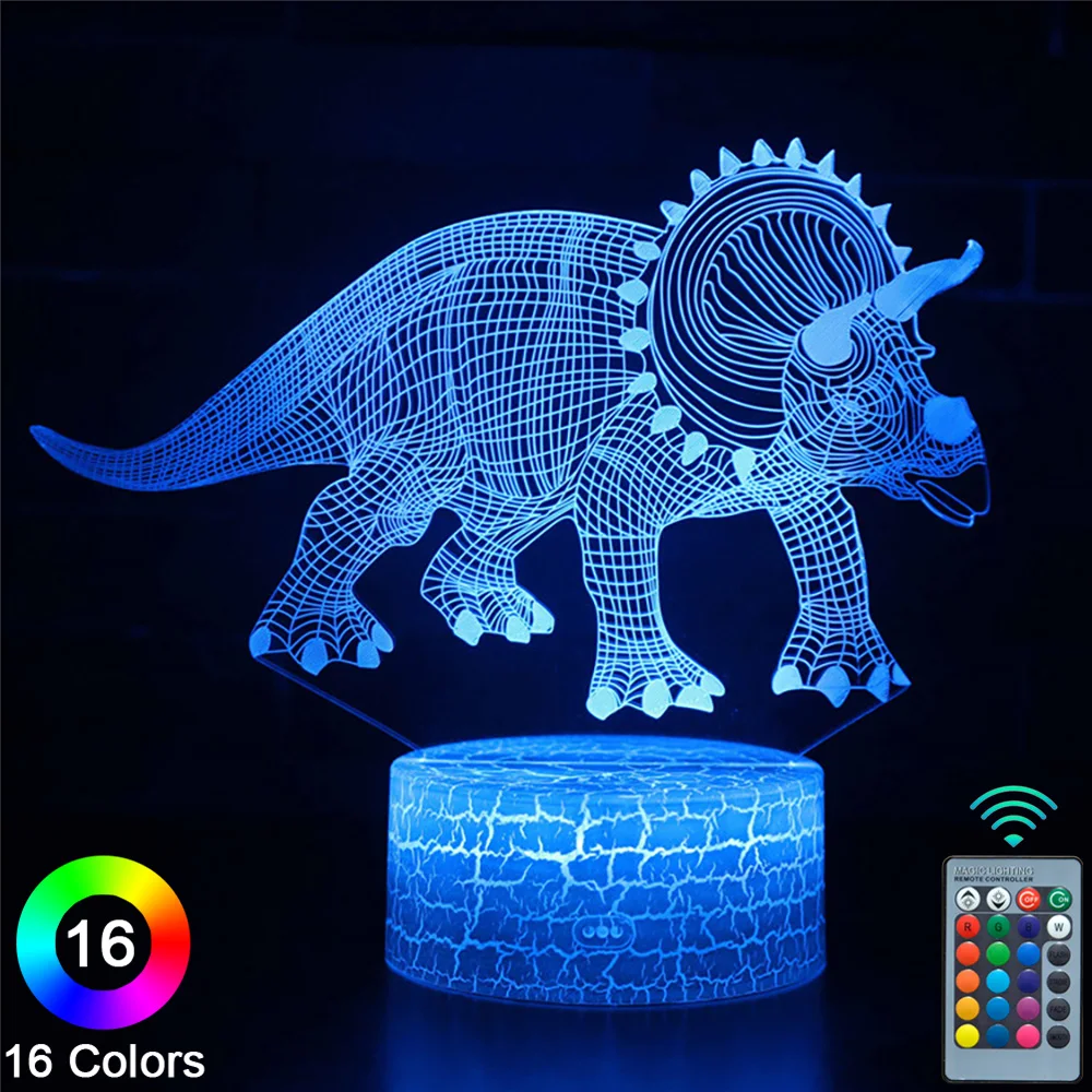 Динозавр, светодиодный 3D ночник, сенсорный пульт дистанционного управления, новинка, настольная лампа, декор для комнаты, Рождественский по...
Динозавр, светодиодный 3D ночник, сенсорный пульт дистанционного управления, новинка, настольная лампа, декор для комнаты, Рождественский по...
