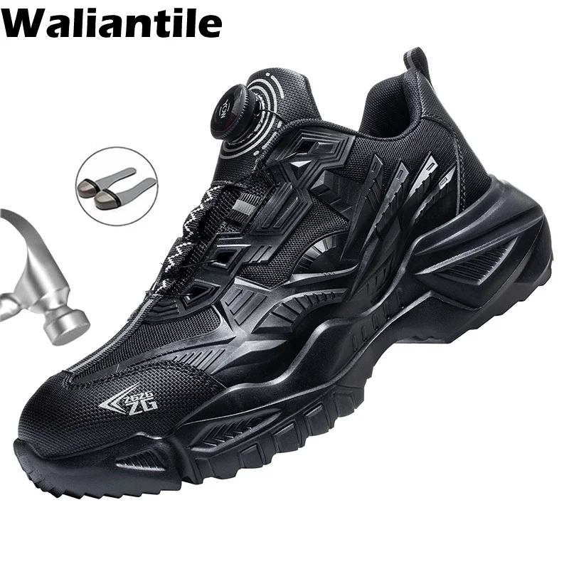 Luxury Men Safety Shoes Lightweight Puncture Proof Work Boots Lace Free Steel Toe Indestructible Sneakers Shoes Male
Luxury Men Safety Shoes Lightweight Puncture Proof Work Boots Lace Free Steel Toe Indestructible Sneakers Shoes Male