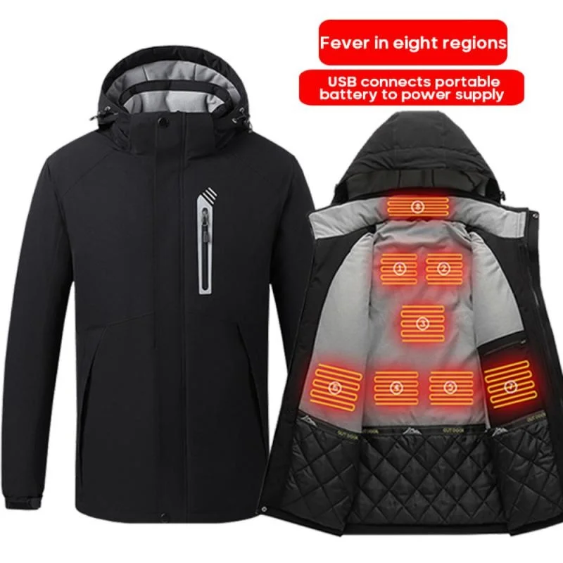 Men 8 Areas Heated Jacket Winter Warm USB Electric Smart Heating Jackets Outdoor Camping Hiking Warm Hunting Sport Jacket
Men 8 Areas Heated Jacket Winter Warm USB Electric Smart Heating Jackets Outdoor Camping Hiking Warm Hunting Sport Jacket