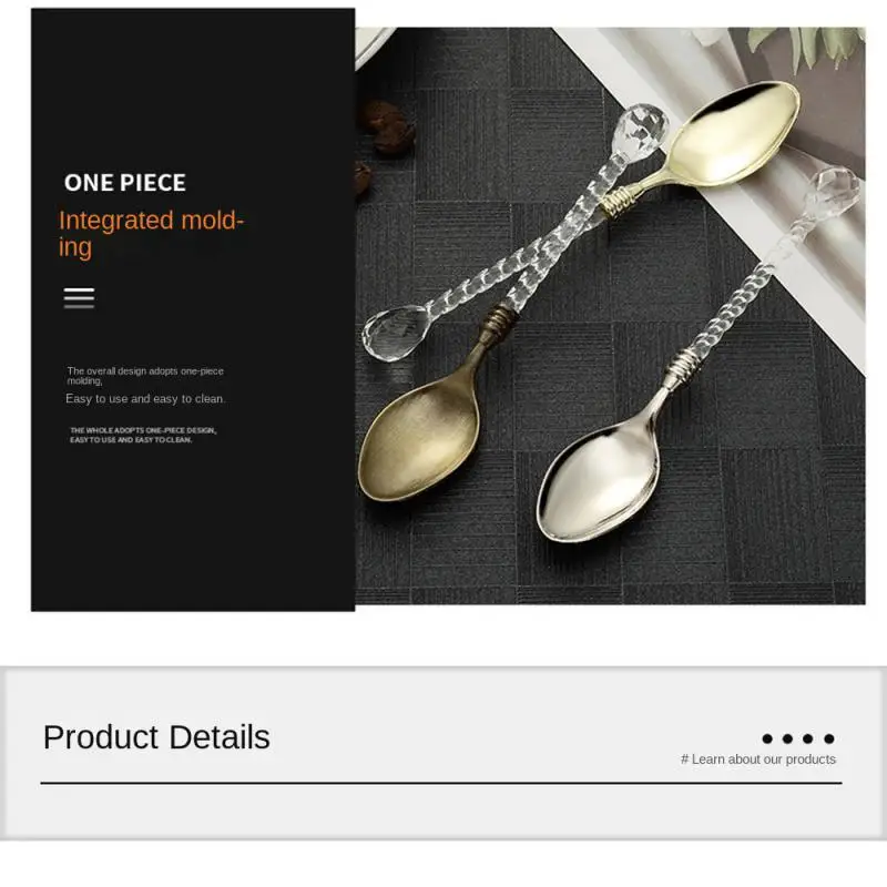 Creative Crystal Dessert Spoon Elegant Life Dessert Table Decoration Mixing Spoon Crafts Vintage Ins Spoon Coffee Spoon
Creative Crystal Dessert Spoon Elegant Life Dessert Table Decoration Mixing Spoon Crafts Vintage Ins Spoon Coffee Spoon