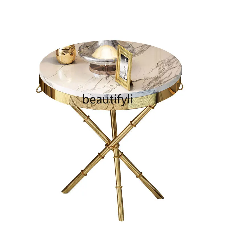 yj Light luxury side table marble port style light luxury corner table stainless steel ins flower rack 
yj Light luxury side table marble port style light luxury corner table stainless steel ins flower rack