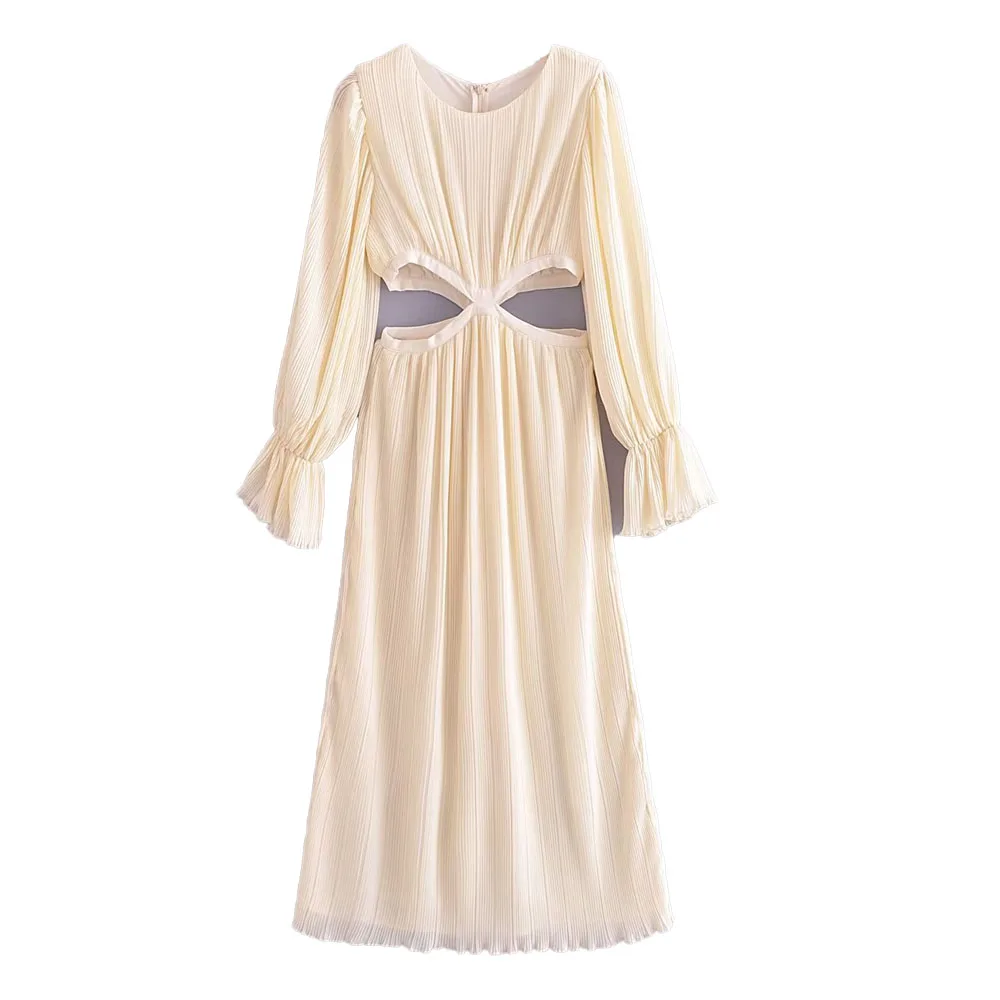 New Women's Temperament Fashion Ruili Sexy Versatile Occidental Open Design Small Pleated Dress
New Women's Temperament Fashion Ruili Sexy Versatile Occidental Open Design Small Pleated Dress