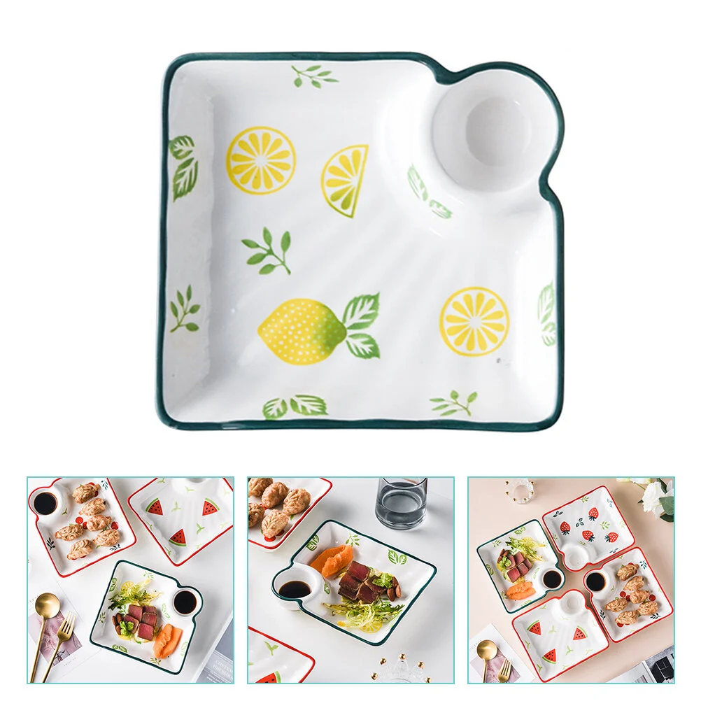 

Керамическая тарелка для закусок, столовая посуда для ресторана, овощной салата, сервировка пельменей в японском стиле