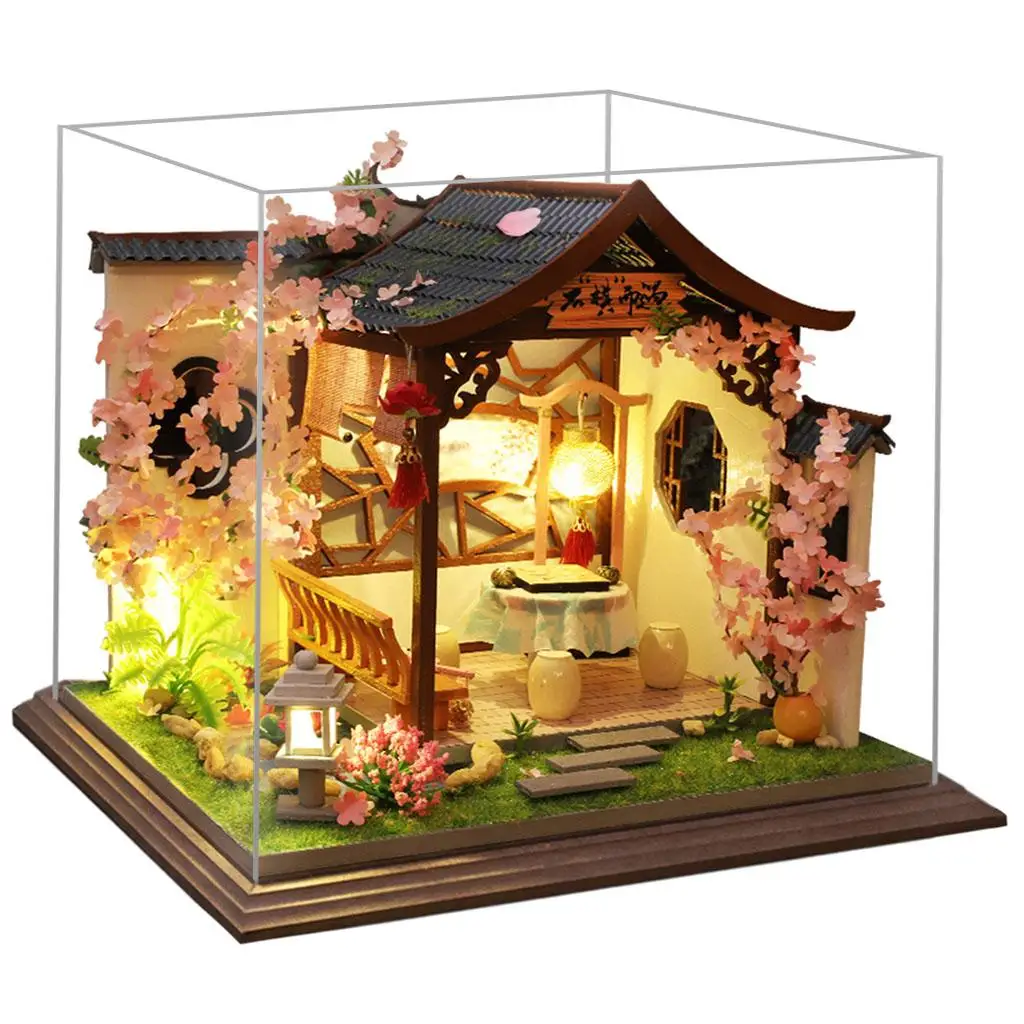 DIY Dollhouse Kit with LED Light Japanese Chess Set Made of Wood 
DIY Dollhouse Kit with LED Light Japanese Chess Set Made of Wood