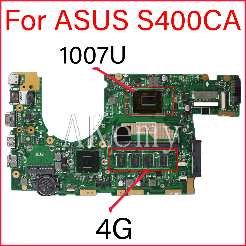 S400CA motherboard with 1007U CPU 4GB mainboard For Asus S400 S400C S400CA S500CA S500C laptop motherboard
S400CA motherboard with 1007U CPU 4GB mainboard For Asus S400 S400C S400CA S500CA S500C laptop motherboard