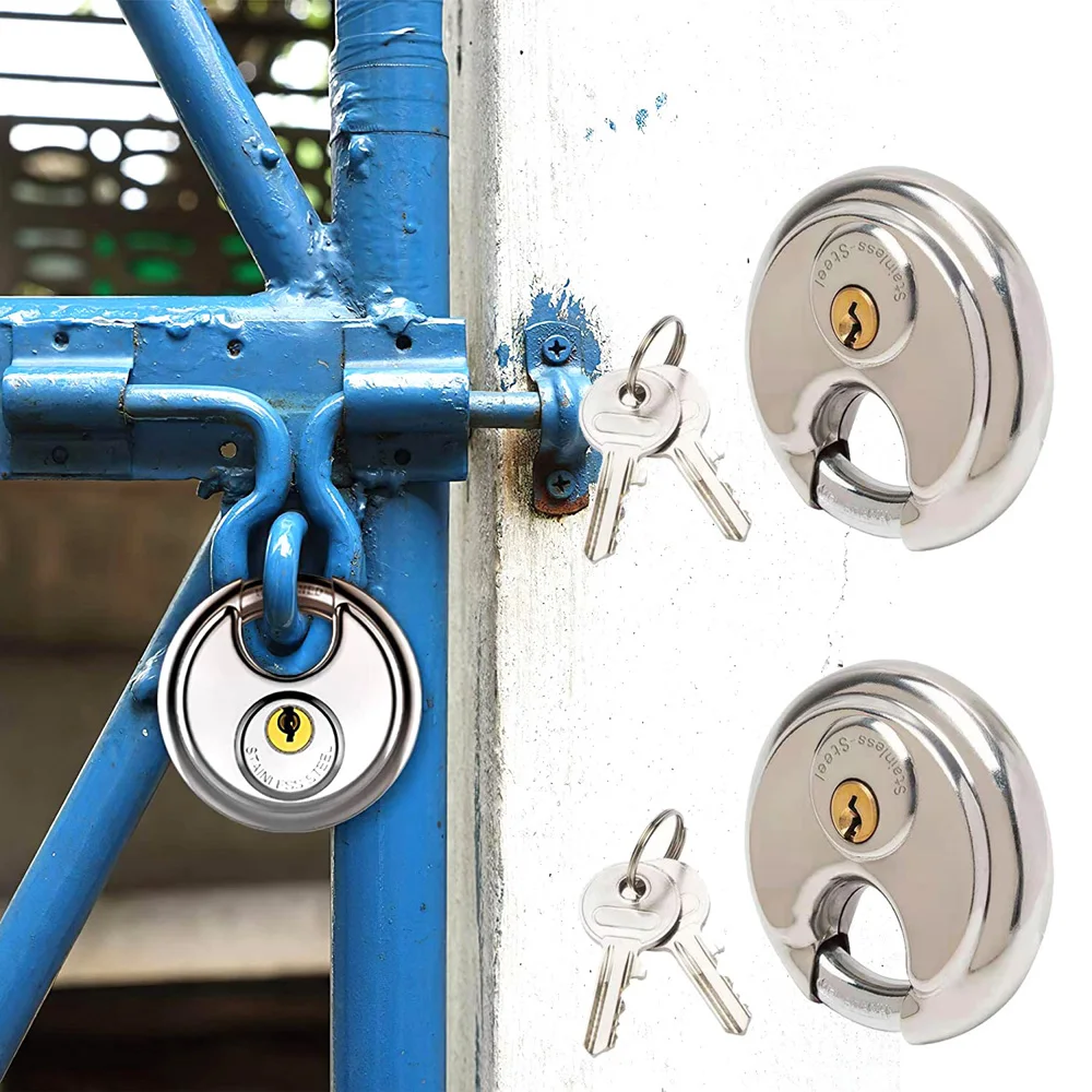 Duarable Heavy Duty Box Cabinet Window Gate Door Lock Home Improvement Discus Padlock Hardware
Duarable Heavy Duty Box Cabinet Window Gate Door Lock Home Improvement Discus Padlock Hardware