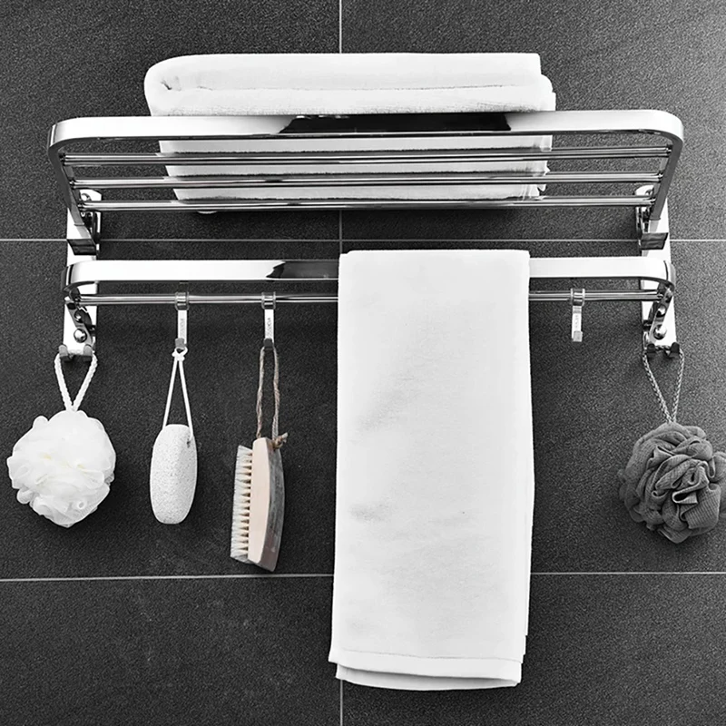304 Stainless Steel Bathroom Accessories Bathroom Fold Shelf Bath Towel Rail Bar Rack Towel Bar Shelf Towel Holder
304 Stainless Steel Bathroom Accessories Bathroom Fold Shelf Bath Towel Rail Bar Rack Towel Bar Shelf Towel Holder