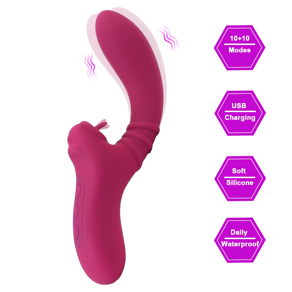 

Секс оральный Стимулятор точки G Стимулятор клитора интимные игрушки для женщин язык лизание вибратор соска присоска 10 + 10 Режим