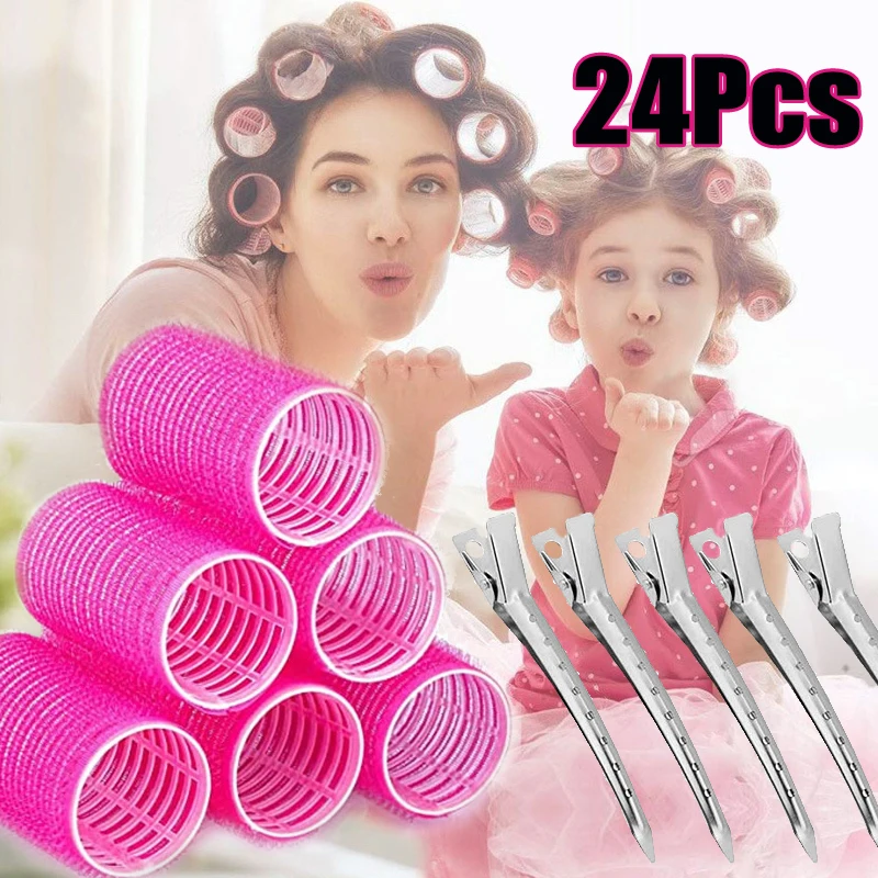 24Pcs Hair Rollers with Hair Pins Magic Hair Curlers Set No Heat Curling Hairdressing Styling Tool Salon Hairstyle Accessories
24Pcs Hair Rollers with Hair Pins Magic Hair Curlers Set No Heat Curling Hairdressing Styling Tool Salon Hairstyle Accessories