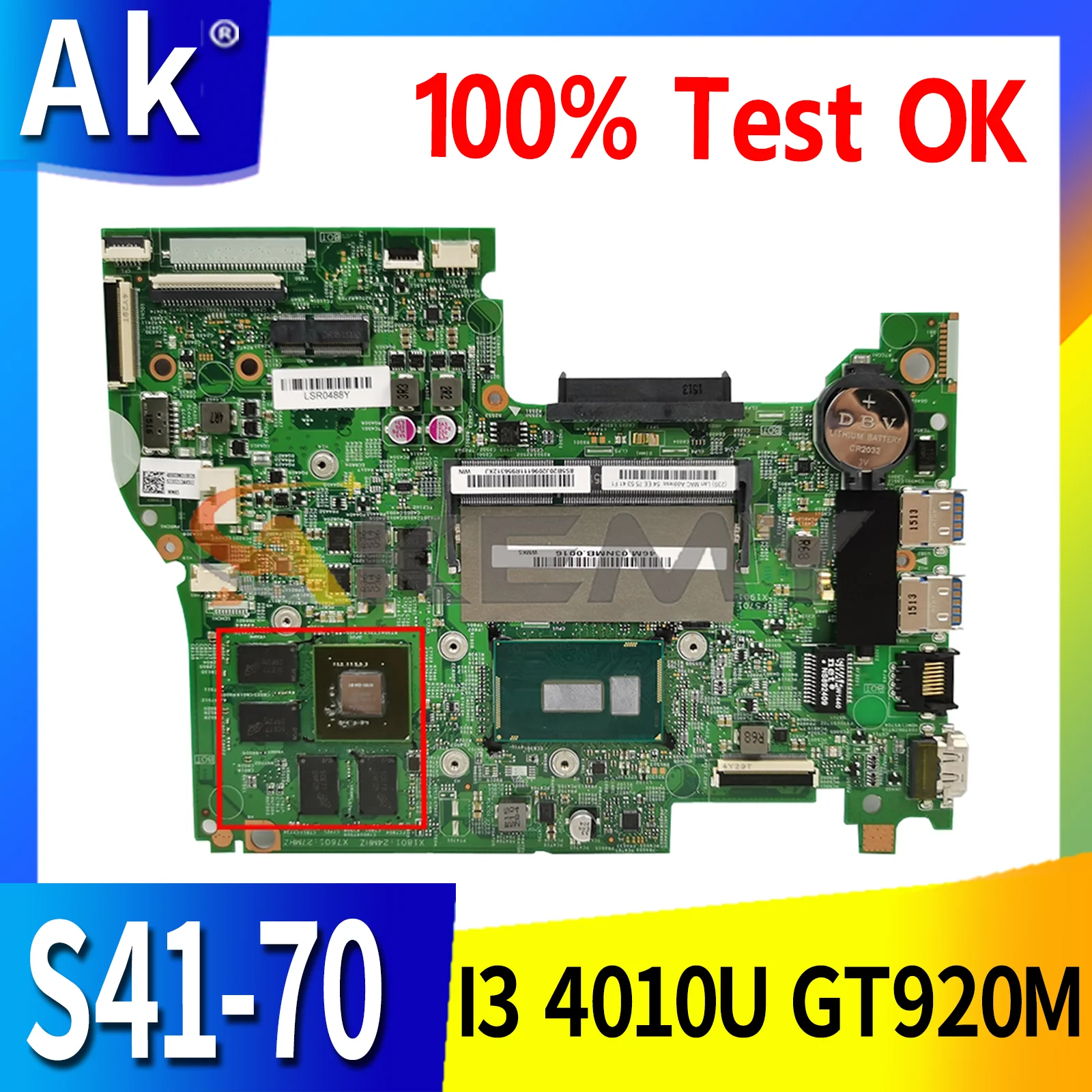 Akemy для Lenovo s41-70 u41-70 PC материнская плата I3 4010U GT920M 2G; Гарантированное качество 100% тесты OK
Akemy для Lenovo s41-70 u41-70 PC материнская плата I3 4010U GT920M 2G; Гарантированное качество 100% тесты OK
