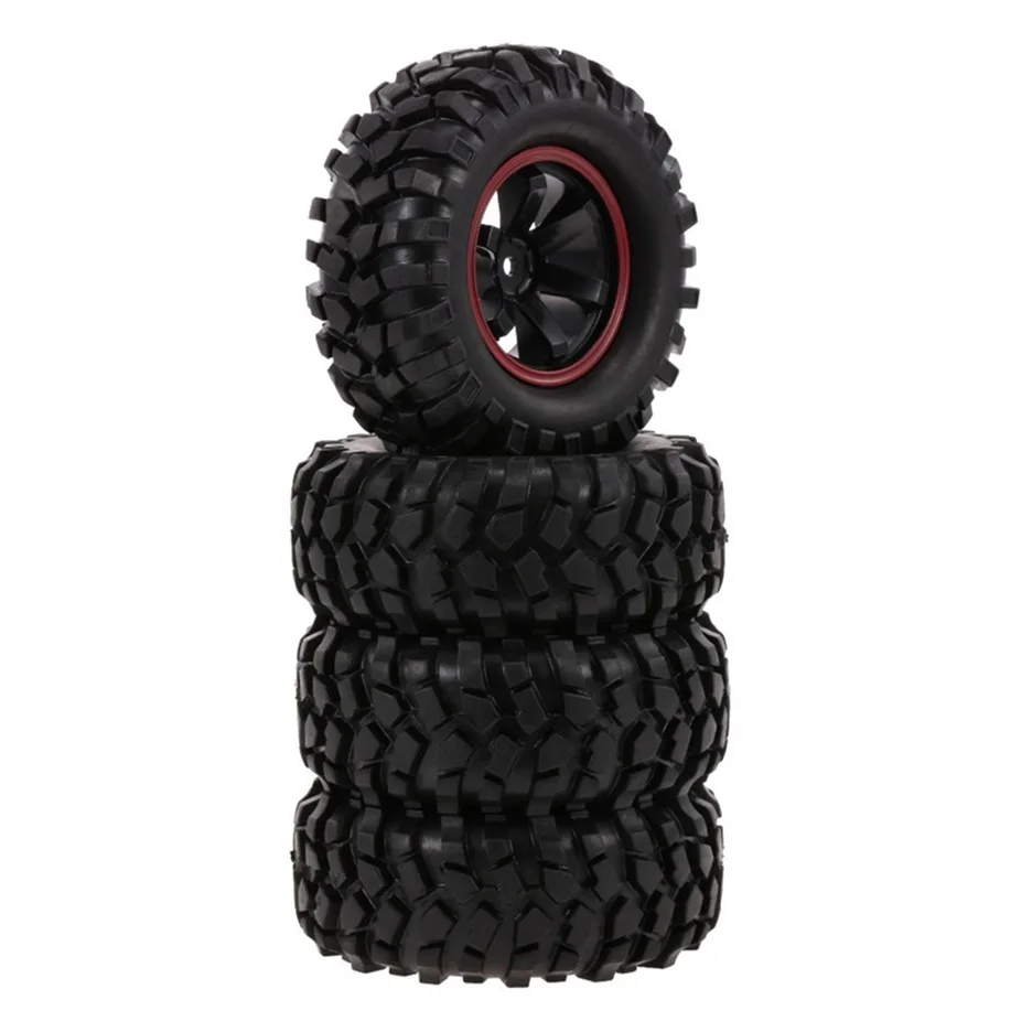 4PCS 96mm Rubber Tires & Plastic Wheel Rim Set for 1/10 RC Crawler Car Traxxas TRX4 RC4WD D90 Axial SCX10 Tamiya CC01 Redcat 
4PCS 96mm Rubber Tires & Plastic Wheel Rim Set for 1/10 RC Crawler Car Traxxas TRX4 RC4WD D90 Axial SCX10 Tamiya CC01 Redcat