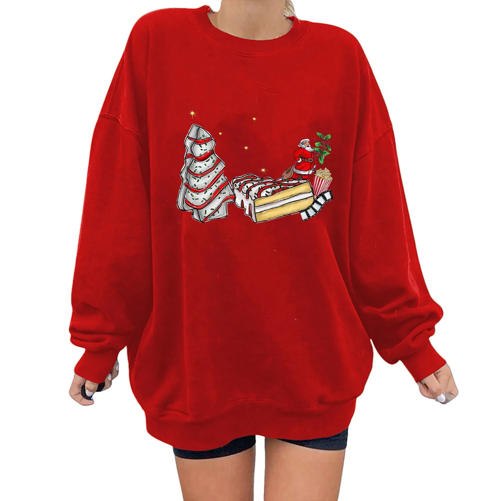 Женский светильник ловер с длинным рукавом, с круглым вырезом и принтом
Женский светильник ловер с длинным рукавом, с круглым вырезом и принтом