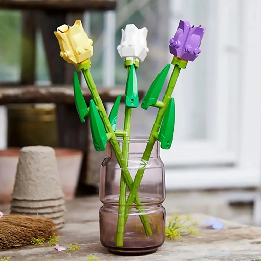 FIT 40460 40461 Roses Flower Tulips Bouquet Creators Building Block Romantic Girl Gift Home Plant Decoration DIY Bricks Toy
FIT 40460 40461 Roses Flower Tulips Bouquet Creators Building Block Romantic Girl Gift Home Plant Decoration DIY Bricks Toy