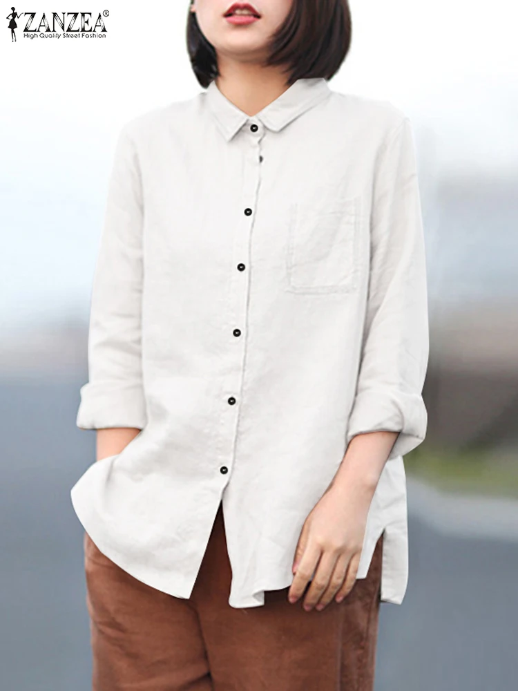 ZANZEA Vintage Women Shirt 2023 Autumn Lapel Neck Buttons Down Blouse Casual Long Sleeve Solid Cotton Tunic Tops Work Blusas
ZANZEA Vintage Women Shirt 2023 Autumn Lapel Neck Buttons Down Blouse Casual Long Sleeve Solid Cotton Tunic Tops Work Blusas