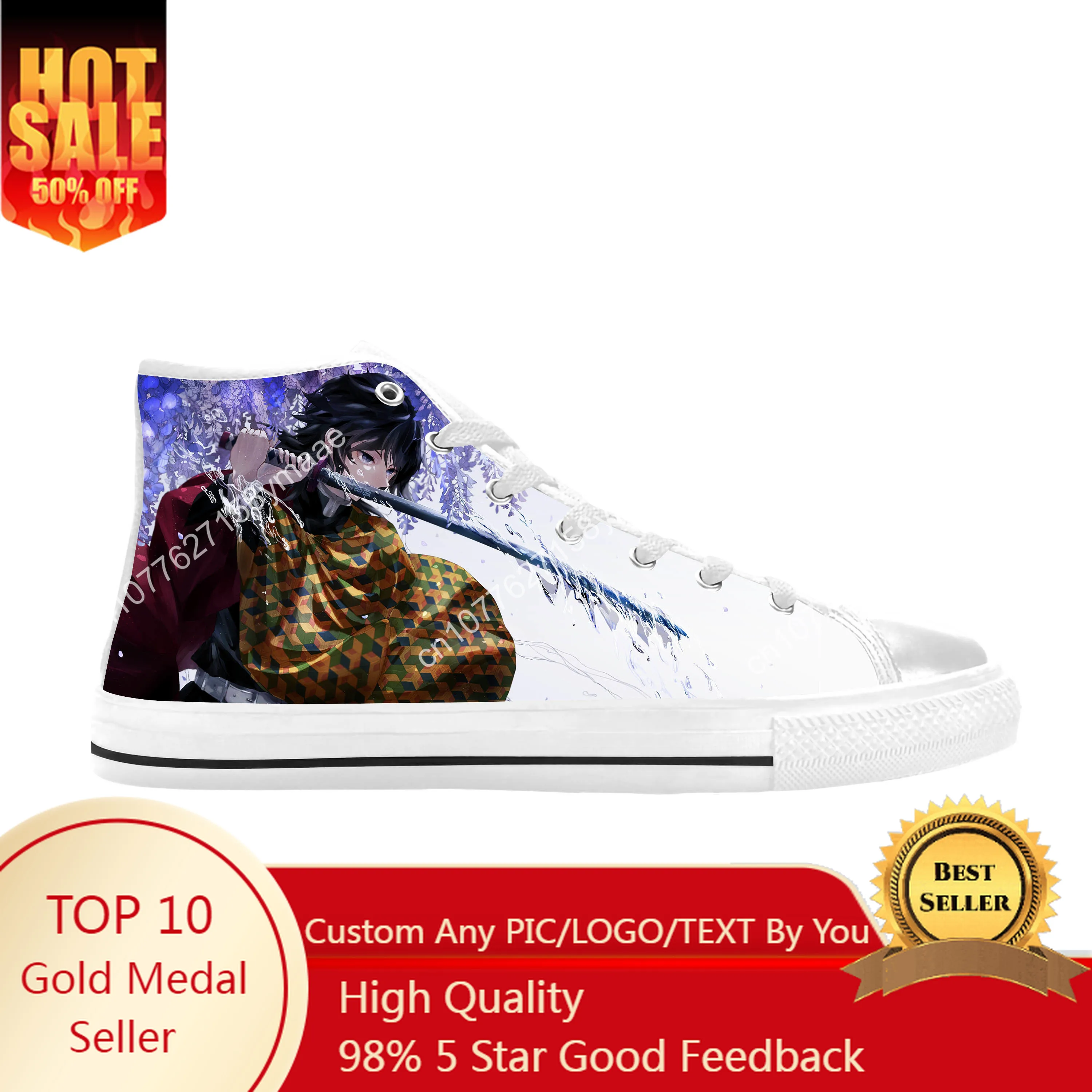 Anime Demon Slayer Kimetsu no Yaiba Tomioka Giyu Casual Cloth Shoes High Top Comfortable Breathable 3D Print Men Women Sneakers
Anime Demon Slayer Kimetsu no Yaiba Tomioka Giyu Casual Cloth Shoes High Top Comfortable Breathable 3D Print Men Women Sneakers