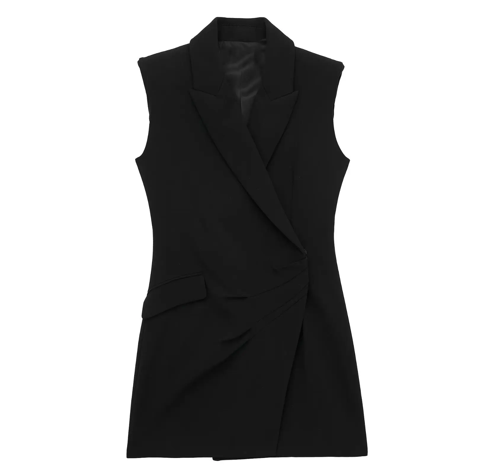 SuperAen 2022 European and American Winter New Elegant Style Lapel Sleeveless Double Pleated Vest Dress Women
SuperAen 2022 European and American Winter New Elegant Style Lapel Sleeveless Double Pleated Vest Dress Women