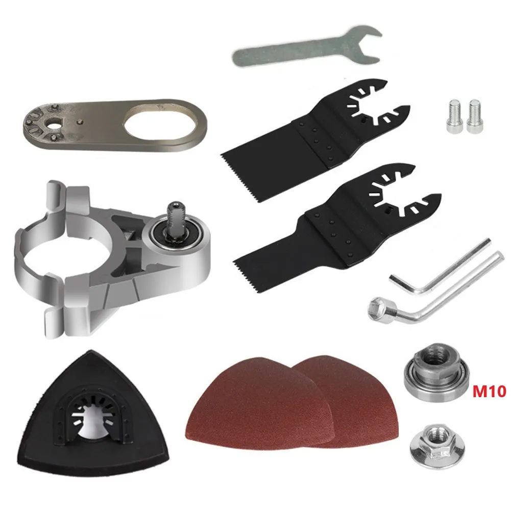 100 Type Angle Grinder Conversion Head Adapter M10 Thread Angle Grinder Conversion Head Kit For Oscillating Woodworking Tool
100 Type Angle Grinder Conversion Head Adapter M10 Thread Angle Grinder Conversion Head Kit For Oscillating Woodworking Tool