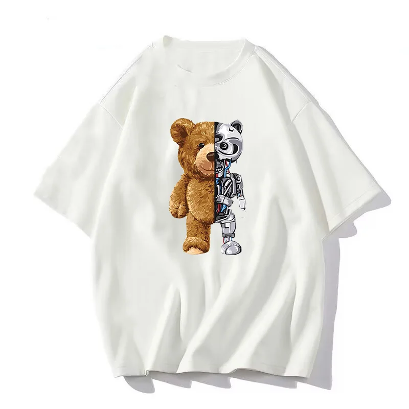 2023 Creative Teddy robot Printed T-shirt Cool robot graphic street clothing men's summer casual crewneck T-shirt Hip Hop T-shir
2023 Creative Teddy robot Printed T-shirt Cool robot graphic street clothing men's summer casual crewneck T-shirt Hip Hop T-shir