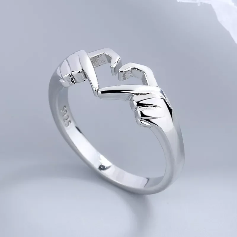 Hands Than Heart Ring Geometric Palm Love Gesture Couple Fashion Rings Wholesale Jewelry Couple Wedding Rings
Hands Than Heart Ring Geometric Palm Love Gesture Couple Fashion Rings Wholesale Jewelry Couple Wedding Rings