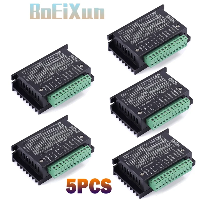 5pcs Stepper Motor Driver TB6600 Nema 23 Nema 34 42/57/86 Nema17 4A DC9-40V 1 axis Stepping Motor CNC Engraving Machine
5pcs Stepper Motor Driver TB6600 Nema 23 Nema 34 42/57/86 Nema17 4A DC9-40V 1 axis Stepping Motor CNC Engraving Machine