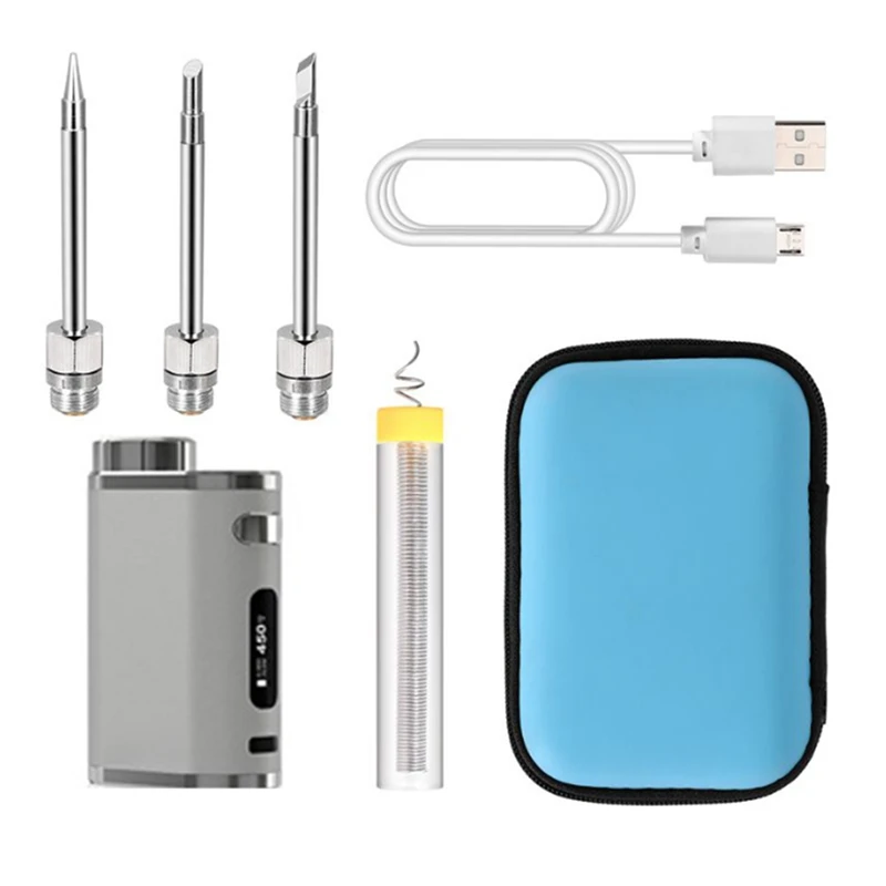 Portable Rechargeable Soldering Iron USB Battery Soldering Iron 1W-75W Power Outdoor Soldering Iron With 3 Tips
Portable Rechargeable Soldering Iron USB Battery Soldering Iron 1W-75W Power Outdoor Soldering Iron With 3 Tips