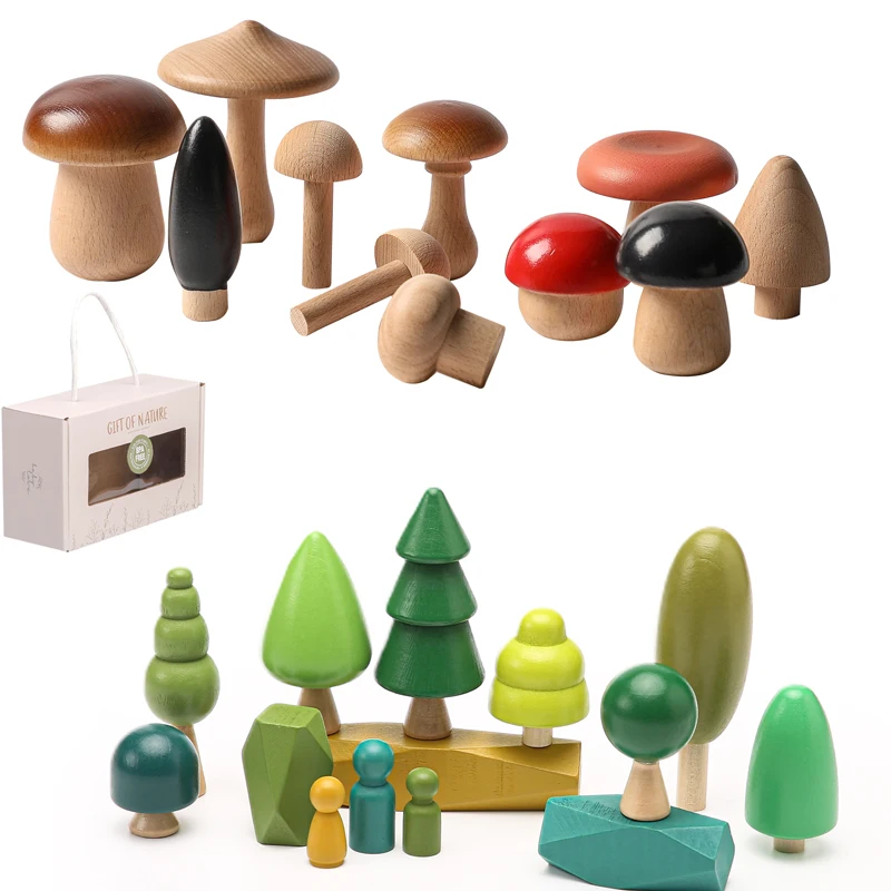 1 Piece Wood Tree Mushroom Building Blocks Children's Handmade Green Forest Colored Children's Play Montessori Intellectual Toys
1 Piece Wood Tree Mushroom Building Blocks Children's Handmade Green Forest Colored Children's Play Montessori Intellectual Toys
