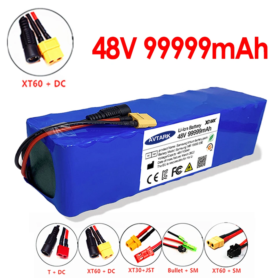 High capacity 48V 100Ah 1000W 13S3P 99999Mah Li-Ion Battery 54.6V Li-Ion Battery Electric Scooter with Bms + Charger
High capacity 48V 100Ah 1000W 13S3P 99999Mah Li-Ion Battery 54.6V Li-Ion Battery Electric Scooter with Bms + Charger