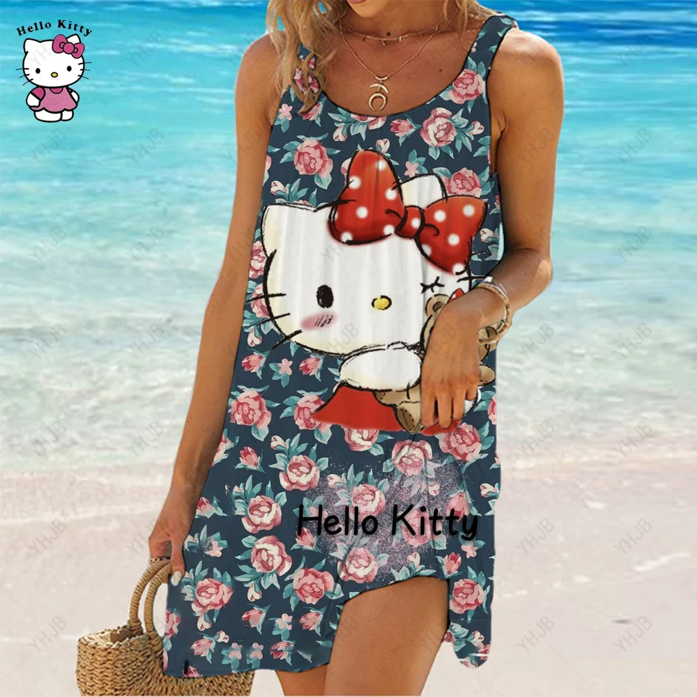 Женское платье на бретельках с 3D-принтом Hello Kitty, летнее Повседневное платье большого размера с юбкой с мультяшным принтом, платье со средней талией
Женское платье на бретельках с 3D-принтом Hello Kitty, летнее Повседневное платье большого размера с юбкой с мультяшным принтом, платье со средней талией