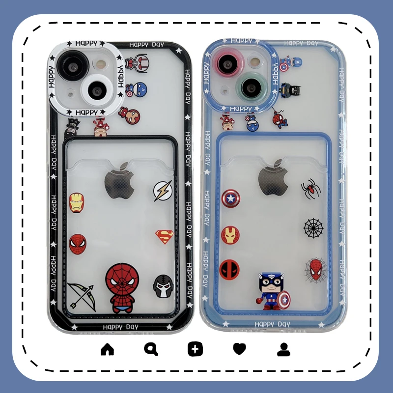Disney Spiderman Captain America Card Holder Phone Case for iPhone 11 12 13 mini pro XS MAX 8 7 Plus X XR Cover
Disney Spiderman Captain America Card Holder Phone Case for iPhone 11 12 13 mini pro XS MAX 8 7 Plus X XR Cover