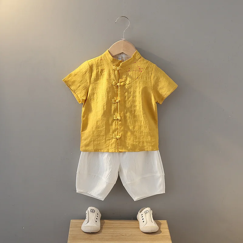 2021NEW 2-14Y Chinese Traditional Clothing For Boys Confucius Hanfu Kung Fu Tang Suit New Year Outfit Short Sleeve Summer
2021NEW 2-14Y Chinese Traditional Clothing For Boys Confucius Hanfu Kung Fu Tang Suit New Year Outfit Short Sleeve Summer