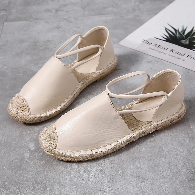 Женские туфли на плоской подошве, винтажные сандалии-Эспадрильи с круглым носком
Женские туфли на плоской подошве, винтажные сандалии-Эспадрильи с круглым носком