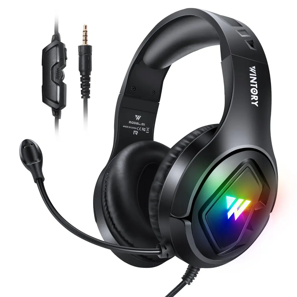 Headset RGB Gaming Headset Wired Computer Headset For PS5 With Driver And High-definition Microphone Headset
Headset RGB Gaming Headset Wired Computer Headset For PS5 With Driver And High-definition Microphone Headset
