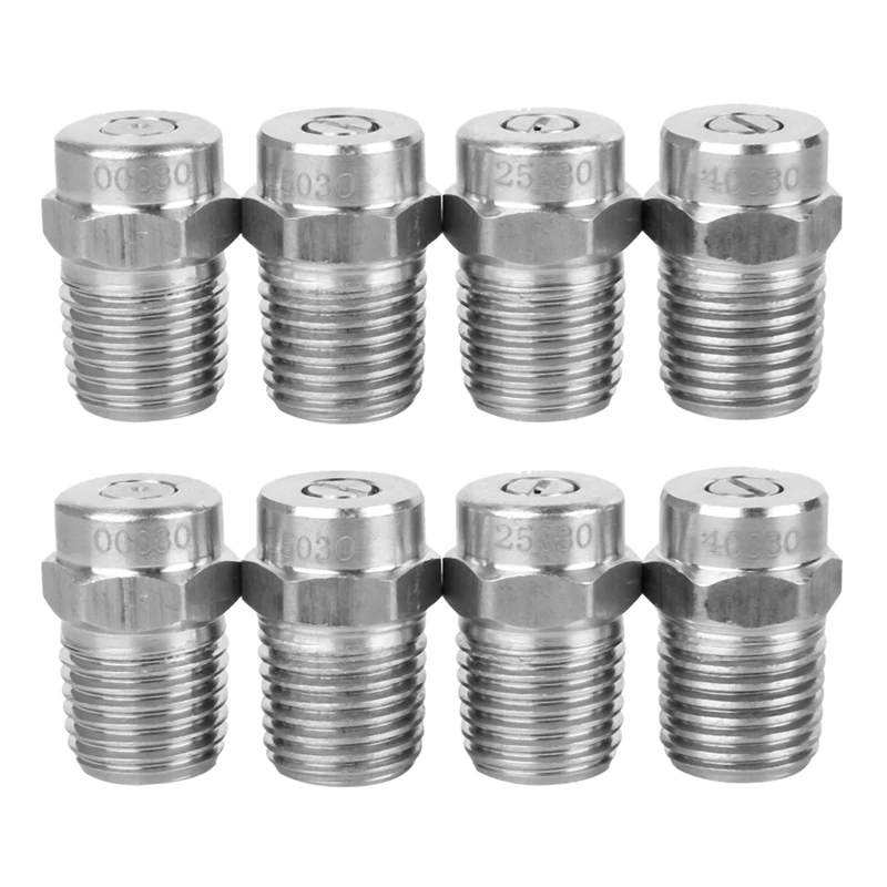 Pressure Washer Surface Cleaner Nozzle, Thread Type Spray Nozzle, 4000Psi, 1/4Inch Male Npt, 8 Packs,0,15,25,40 Degrees
Pressure Washer Surface Cleaner Nozzle, Thread Type Spray Nozzle, 4000Psi, 1/4Inch Male Npt, 8 Packs,0,15,25,40 Degrees