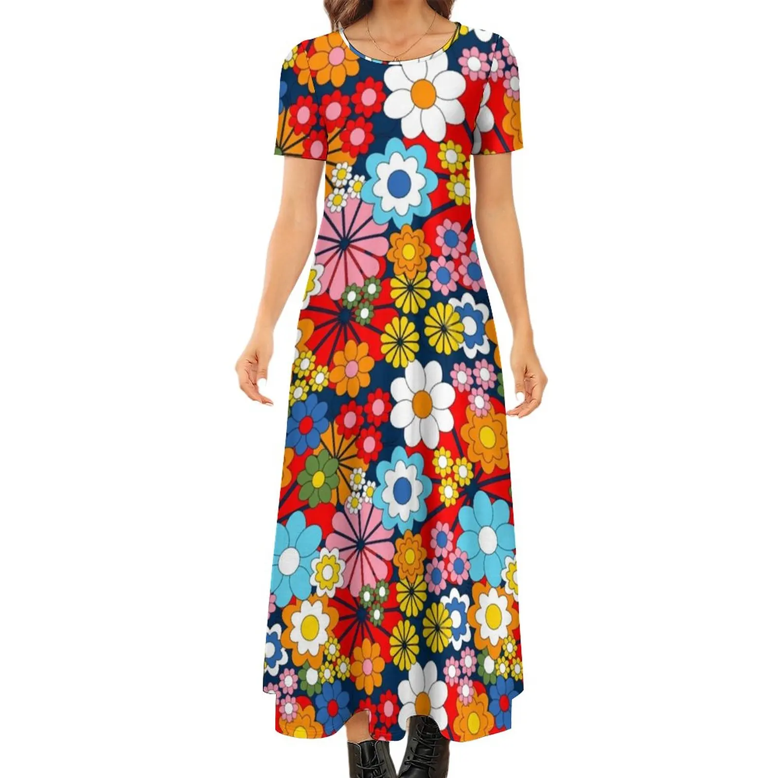 Blue Retro Bright A-Line Dress Dress Cute Maxi Dress Woman Short Sleeve Streetwear Boho Beach Long Dresses Big Size 6XL 7XL
Blue Retro Bright A-Line Dress Dress Cute Maxi Dress Woman Short Sleeve Streetwear Boho Beach Long Dresses Big Size 6XL 7XL