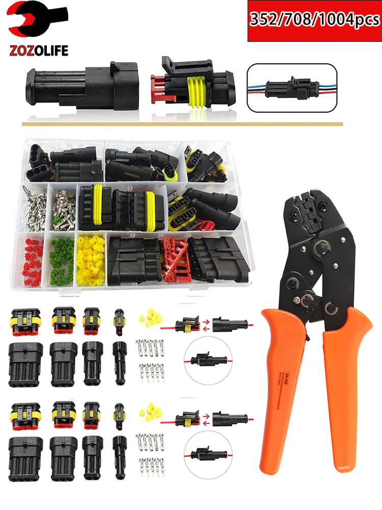 708/1004pcs 1-6pins Waterproof Hid Connectors Car Marine Seal Electrical Terminals Electrical Connectors Wire Connecteur 12A
708/1004pcs 1-6pins Waterproof Hid Connectors Car Marine Seal Electrical Terminals Electrical Connectors Wire Connecteur 12A