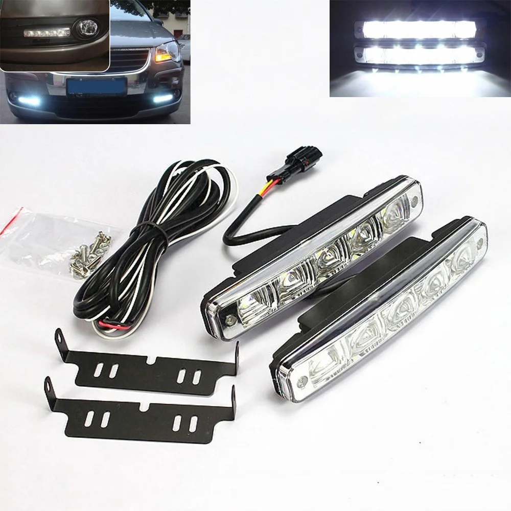1 пара ярких 15 Вт, 5 светодиодных полос, автомобильные DRL дневные ходовые огни, безопасные передние противотуманные фары, универсальный комплект автомобильных аксессуаров
1 пара ярких 15 Вт, 5 светодиодных полос, автомобильные DRL дневные ходовые огни, безопасные передние противотуманные фары, универсальный комплект автомобильных аксессуаров