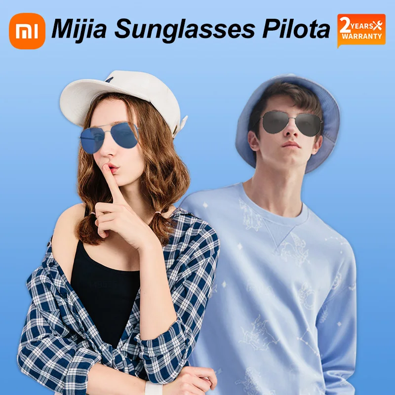 

Xiaomi Mijia Sunglasses Pilota for Women Men Anti-Gla HD UV400 Oil Proof Nylon Polarized Light Sports Car Driving Sun Glasses