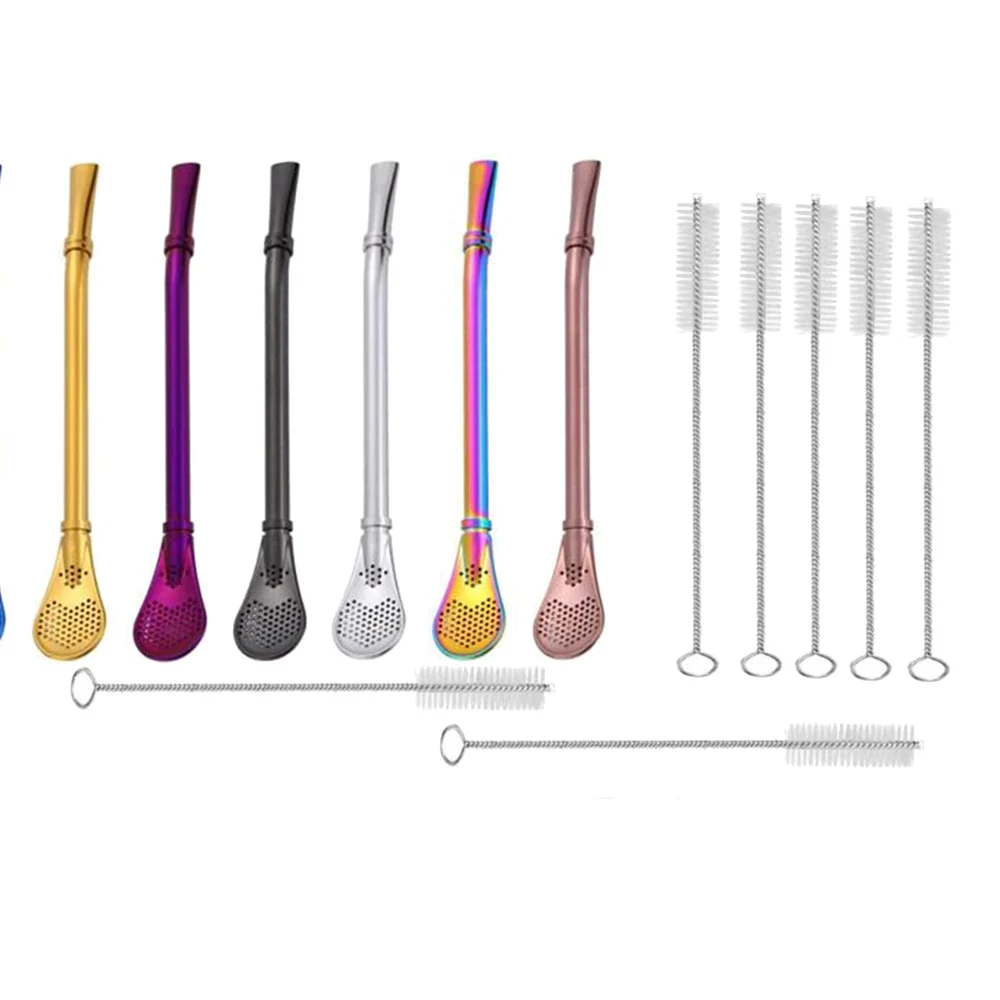 7 Pcs Stainless Steel Straw Filter Spoon,Loose Leaf Tea Strainer,Straw for Drinking Coffee,Cocktail,with Cleaning Brush
7 Pcs Stainless Steel Straw Filter Spoon,Loose Leaf Tea Strainer,Straw for Drinking Coffee,Cocktail,with Cleaning Brush