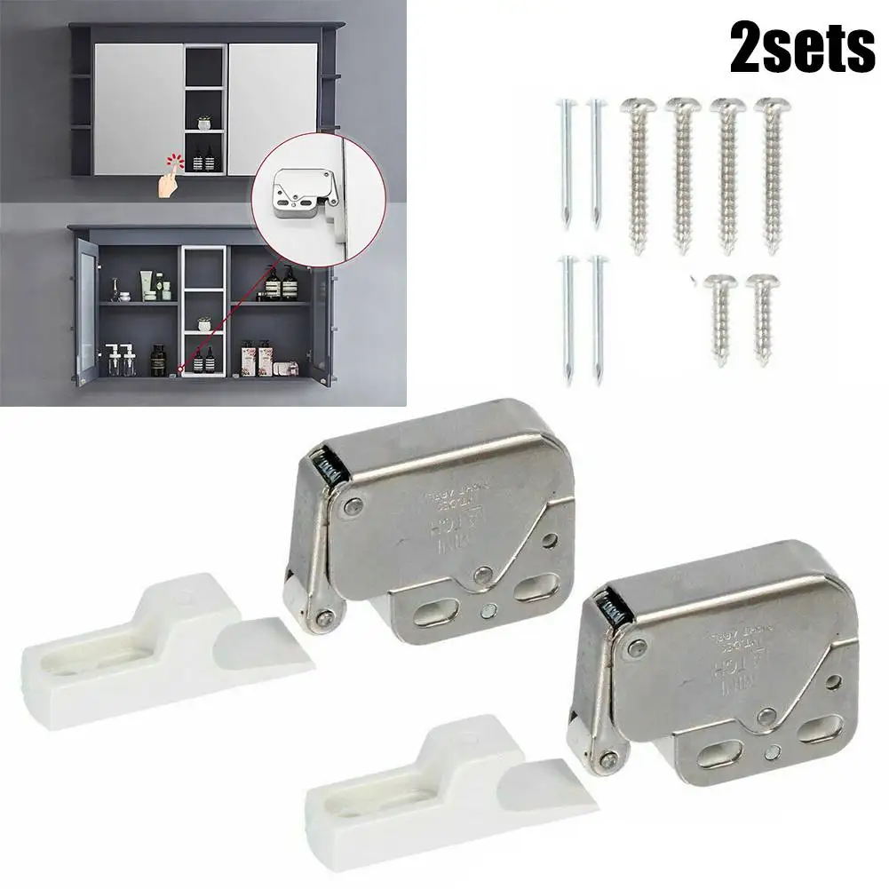 2pcs SPRING LOADED MINI TIP CATCH Caravan/Boat Cupboard/Door Cabinet Latch Lock With Mounded Nylon Roller & Keeper
2pcs SPRING LOADED MINI TIP CATCH Caravan/Boat Cupboard/Door Cabinet Latch Lock With Mounded Nylon Roller & Keeper