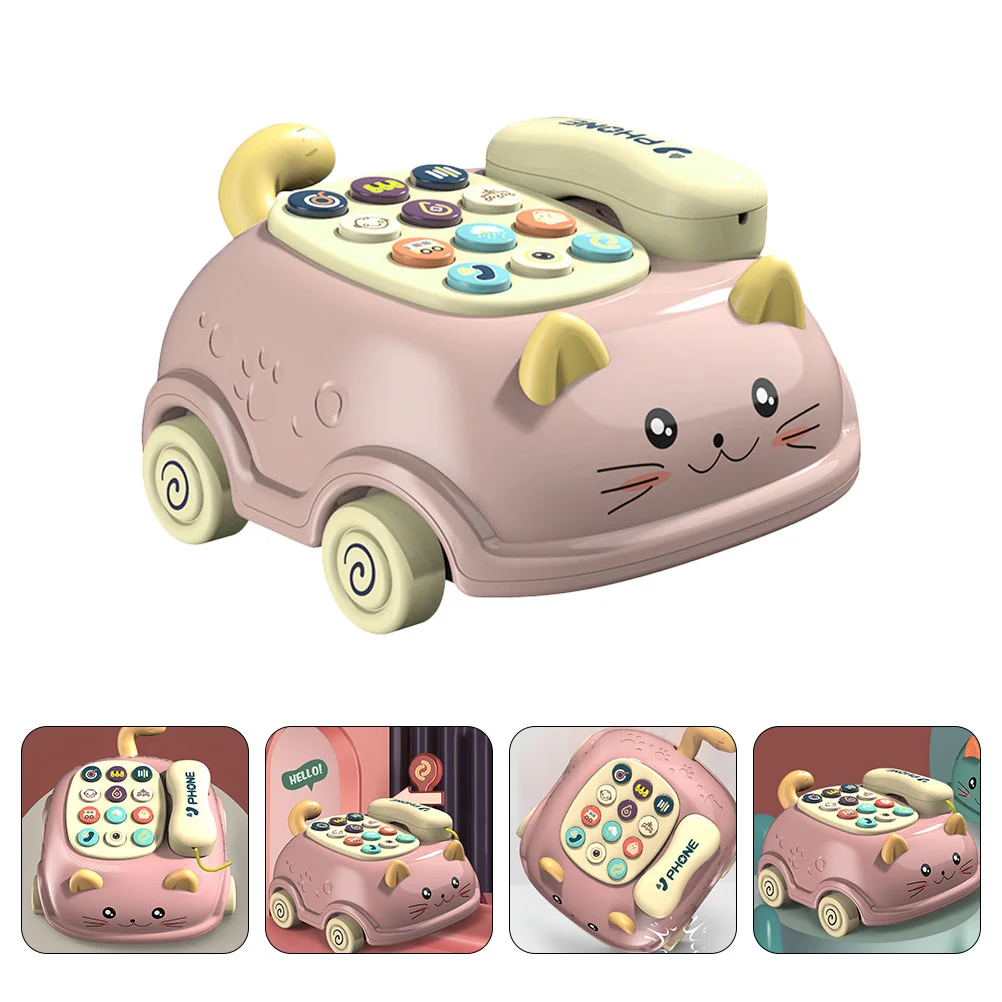 

Simulated Telephone Toy Early Educational Playthings Earth Tones Kid Calling Electronic Component Music Kids Toddler